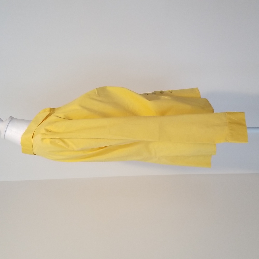 NWT! NY&Co Yellow Stretch Button Down Shirt - Picture 2 of 6